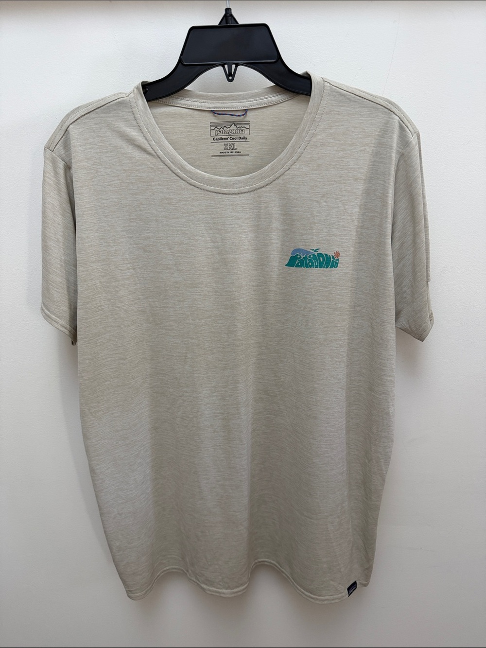 Patagonia Sandstone Short Sleeve Tee with Teal Logo